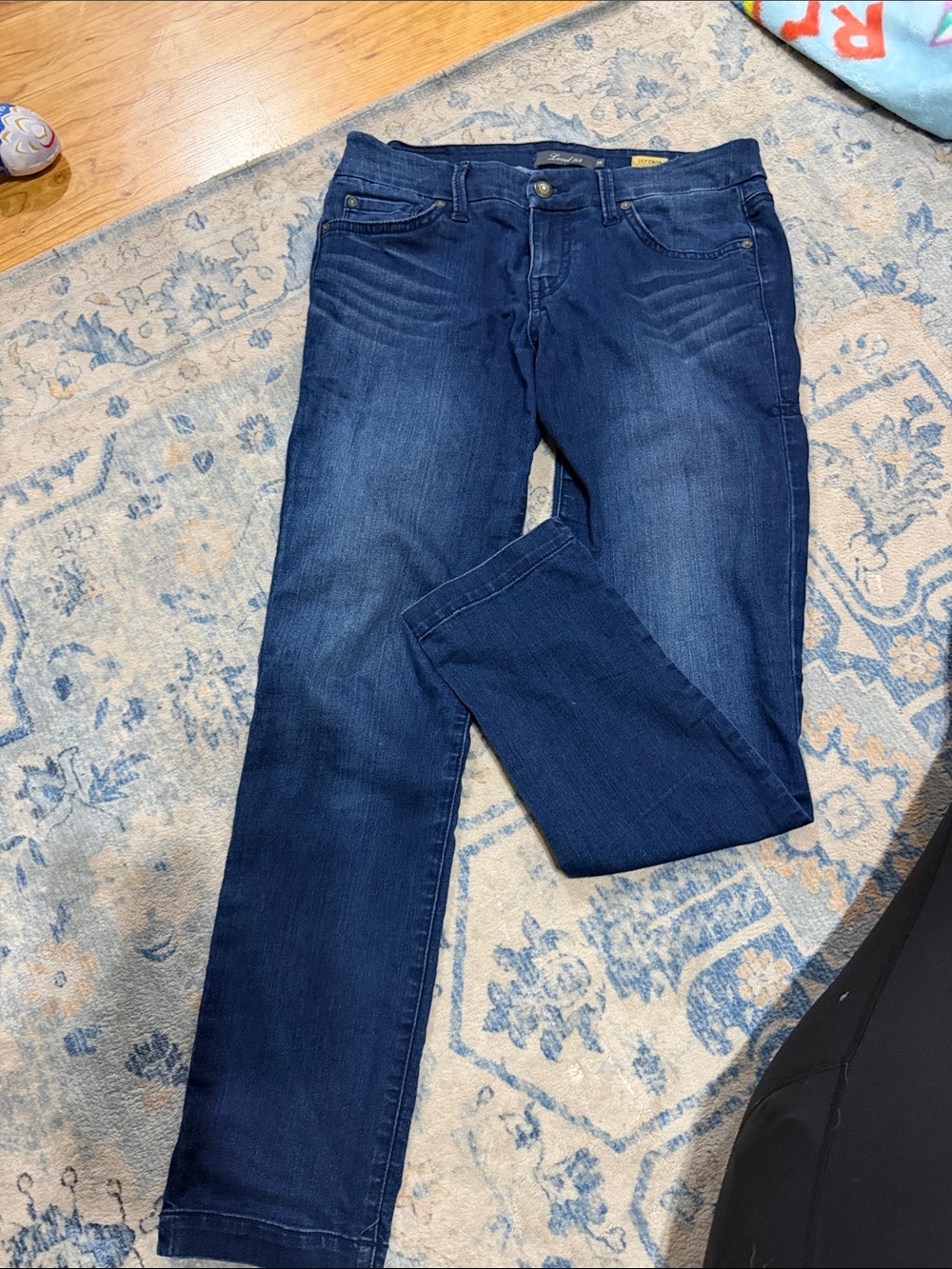 Level 99 Men's Dark Blue Slim Straight Jeans